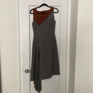 NWT! Oscar de la Rent Herringbone Wool Dress
